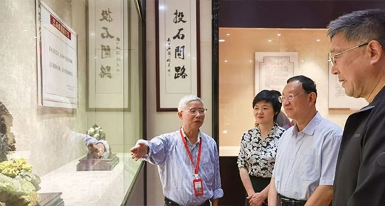 全國(guó)人大教科文衛(wèi)委員會(huì)主任委員雒樹剛率調(diào)研組參觀安特·倪東方藝術(shù)博物館